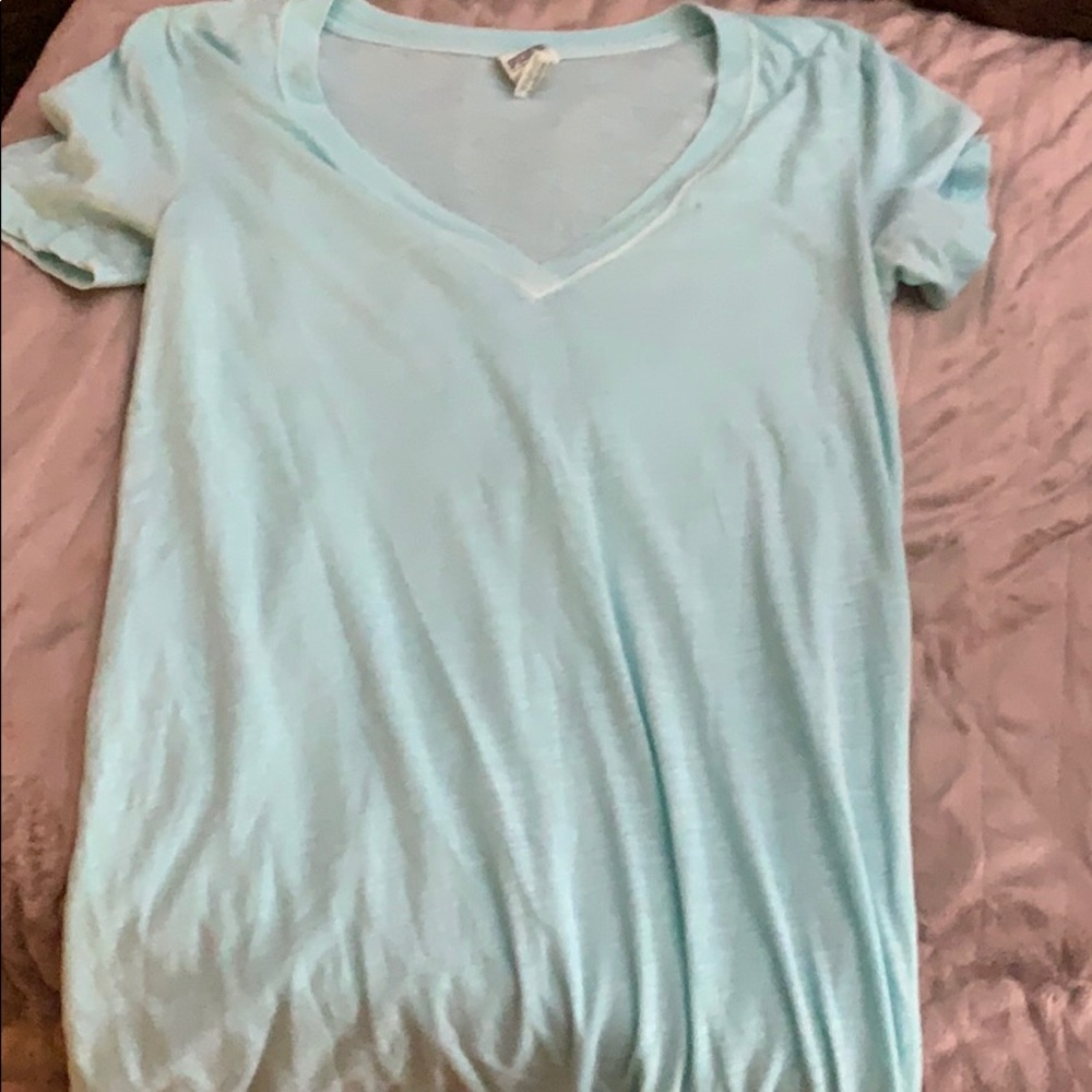 Pink Brand V Neck Shirt